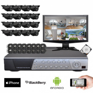 Kit vidéosurveillance 16 caméras CMOS 600 lignes Kit vidéosurveillance 16 caméras CMOS 600 lignes