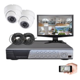 Kit vidéosurveillance 2 dômes CMOS 600 lignes