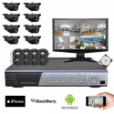Kit vidéosurveillance 8 caméras CMOS 600 lignes