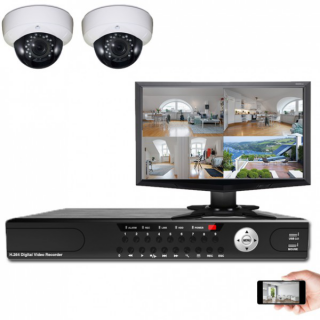 Kit vid&eacute;osurveillance SDI IR 2 d&ocirc;mes