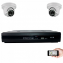 Kit vidéosurveillance IP 2 dômes 1mp 20m