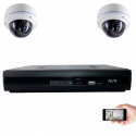 Kit vidéosurveillance IP 2 dômes 2mp 30m