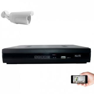 Kit vidéosurveillance IP 1 caméra 1mp 30m