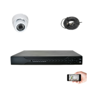 Kit vidéosurveillance 1 dôme AHD 720P 1MP 20m Kit vidéosurveillance 1 dôme AHD 720P 1MP 20m